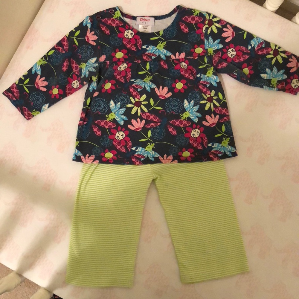 Zutano Baby Girls Outfit 18m